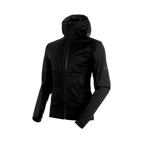 Mammut Ultimate V SO Hooded Jacket - Men's, Black/Black, Small, 1011-00061-0052-113