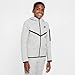 Nike Sportswear Tech Fleece Big Kids' Full-Zip Hoodie (HV5867-063, Dark Grey Heather/Dark Grey Heather/) Size X-Large