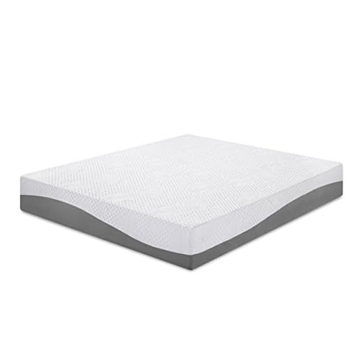 PrimaSleep 10 Inch Wave Gel Infused Memory Foam Mattress,Gray (King)