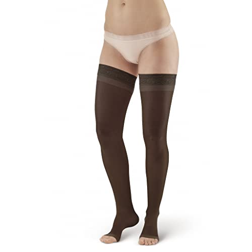 Ames Walker Aw Style 45 Sheer Support 15-20Mmhg Ot Thigh Highs W/Band Nude Xxlarge #TOP6