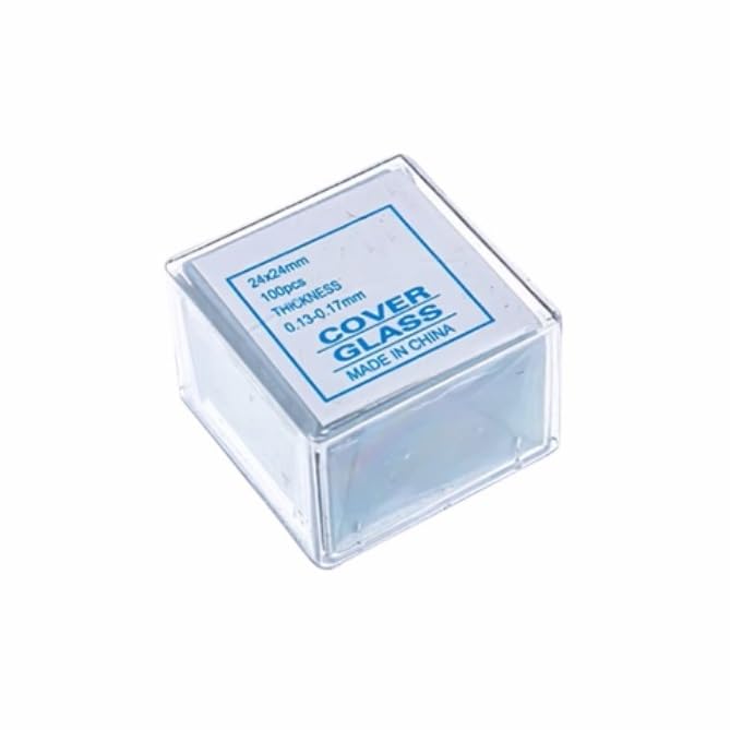 Lamelles de microscope, lames de verre carrées, 18 x 18 mm, 20 x 20 mm, 22 x 22 mm, 24 x 24 mm, 24 x 32 mm, 24 x 40 mm, 100 pièces(24 x 40 mm 100 Pcs)