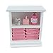 Town Square Miniatures Dolls House Miniature Furniture Small Shelf Unit & Pink Bathroom Accessories
