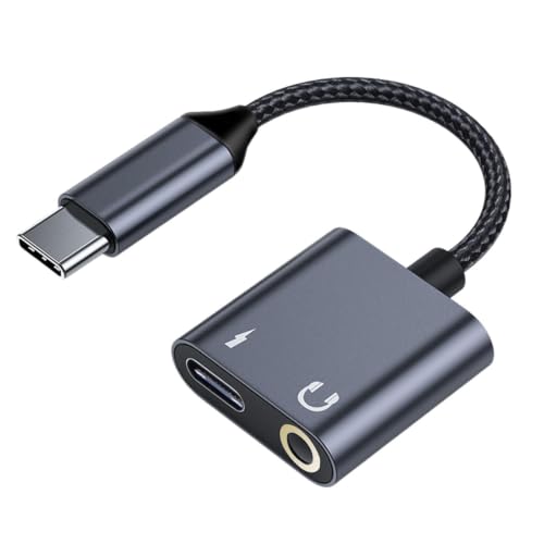 USB C to 3.5mm Headphone Adapter - Type C Audio Dongle with Fast Charging Support, Compact Converter Cable for Cell Phones, Tabl