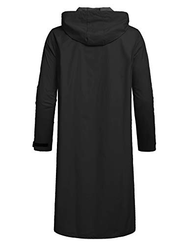 COOFANDY Regenjas voor heren, met capuchon, waterdicht, licht, actieve lange regenjas - Image 3