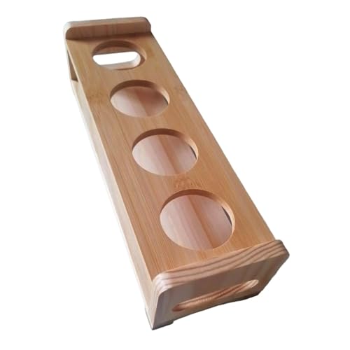 Bothyi Cup Glass Storage Holder Display Hold 4 Organizer Bamboo Mugs Holder Glasses Cup Rack for Coffee Countertop Cabinet Bar, Painted Surface