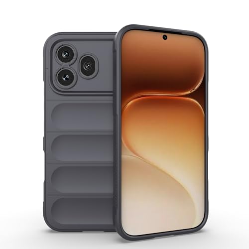 UPLAI Etui dla Honor 600 Pro 5G, Silikonowe etui TPU Zderzak Ochrona obiektywu Aparat Pełny korpus Ochronny Odporny na wstrząsy Jedwabisty dotyk, Ciemnoszary