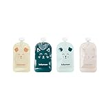 Babymoov ISY Pouches wiederverwendbare Quetschbeutel 150ml aus recycletem Kunststoff, 20er Set