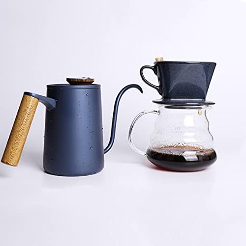 Stainless Steel Hand Punch Pot Coffee Pots with Lid Drip Gooseneck Spout Long Mouth Kettle Tea