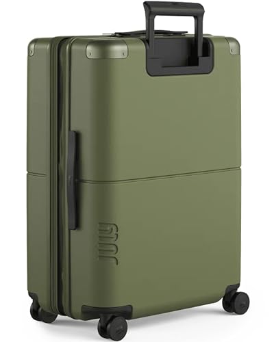 July Checked Expandable Suitcase, Airline Approved, 24.5", Moss
