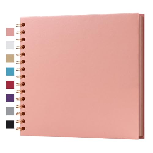 potricher 8 x 8 Inch DIY Scrapbook Album 40 Pages Hardcover Kraft Paper Scrap Book Photo Albums Memory Book for Wedding and Anniversary Family (Pink, 8 Inch) potricher 8 x 8 Inch DIY Scrapbook Album 40 Pages Hardcover Kraft Paper Scrap Book Photo Albums Memory Book for Wedding and Anniversary Family (Pink, 8 Inch)