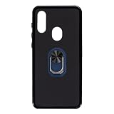UOGNADGD Custodia Flessibile + Supporto ad Anello Compatibile con Umidigi A3 Pro Cover Antishock per Telefono con Supporto Magnetico Stile Meccanico (Nero + Blu)