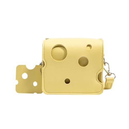 2024 Crossbody Fashion Trendy PU Cellphone Cheese Shaped Shoulder Square Bag for Girl Women