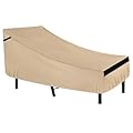 NEVERLAND Waterproof Patio Lounge Chair Cover, Outdoor Chaise Lounge Covers with Heavy Duty Material, 420D Waterproof Outdoor Chairs Cover 82L x 57W x 32H inch Golden