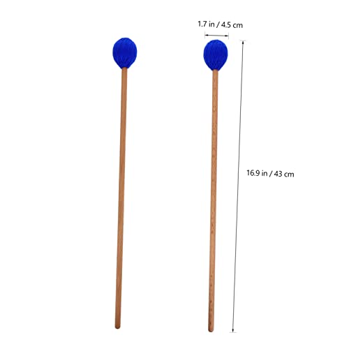 SUPVOX 1 De Fios Maço Tímpanos Malho Instrumento Ferramenta Marimba Madeira Maple Poste Azul