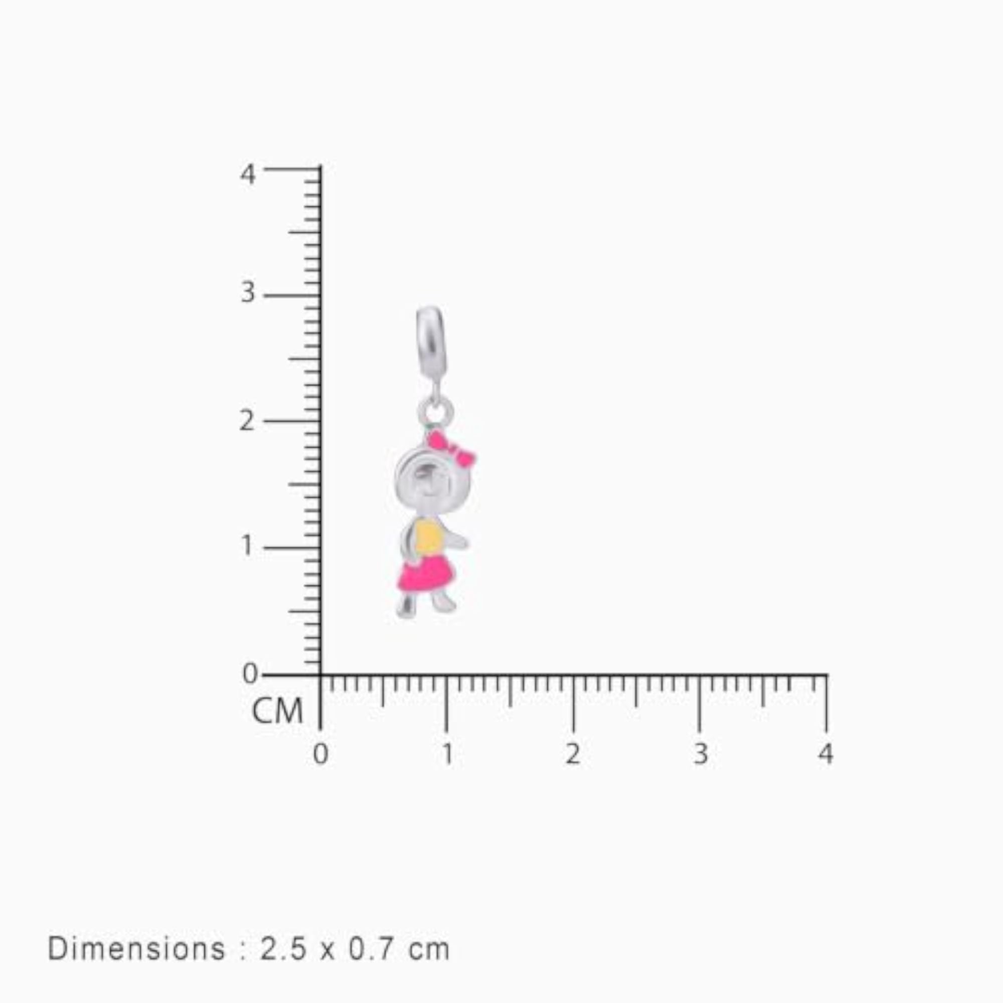 925 Sterling Silver Little Girl Charm for Kids