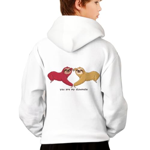 You Are My Slowmate Funny Cute Sloth Hoodies for Teen Girls Boys Lightweight Kangaroo Pocket Sweatshirt2
