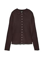 VERO MODA Women/'s Vmsiri Ls Poloneck Pullover Sweater, Chocolate Cake, S