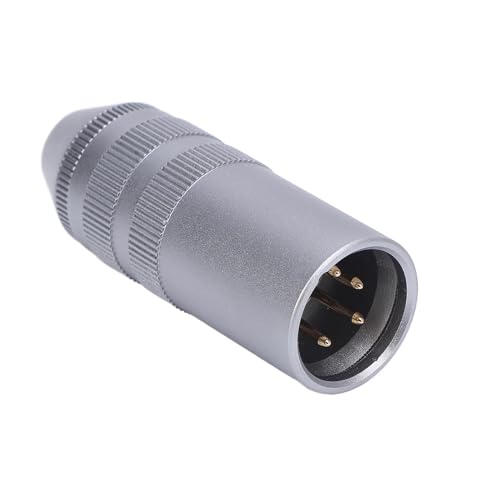 Tomantery Adaptateur Convertisseur Symétrique XLR Mâle vers 2,5 Mm à 4 Broches pour Mixeur de Microphone, Haut-Parleur Actif, Son HiFi, Connecteur XLR Portable vers 2,5 Mm pour Les Amateurs de