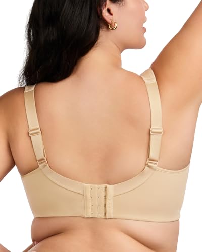 Image of HSIA Bras for Women Minimizer Full Coverage, Plus Size T Shirt Unlined Underwire Smooth Bra, Seamless Cups Joan Ultimate Soft
