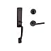Baldwin FDMIAXTUBLCRR112 Reserve Full Dummy Handleset Miami x Tube with Contemporary Round Rose in Aged Bronze Finish Left Hand