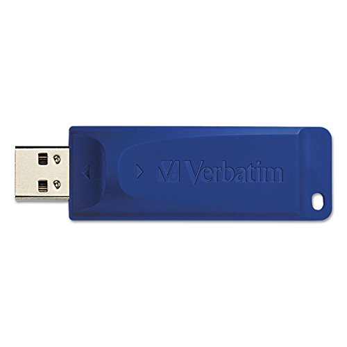 Image of Verbatim 32GB USB 2.0 Flash Drive, Retractable Capless USB-A Design, Blue