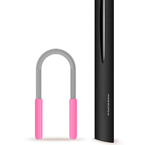 Facial Hair Removal Epilator for Women - Quickly & Easily Effectively Remove Unwanted Face Hairs on The Upper Lip,Chin,Neck,Cheeks,Sideburns.The Original Hair Remover Spring for Unsightly Hair, Pink