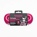 Groomi Deshedding & Grooming Brush for Dogs, Cats, Horses & Rabbits - Gentle & Effective Pet Grooming Tool, Wide Shallow Comb, Smooth Groomer for Cats, Dogs and Horses, Grooming Comb - Pink (Pink)