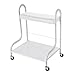 Pedicure Cart, White Portable Trolley Cart Storage,Beauty Salon Nail Foot Rest Pedicure Stand with Wheels, Manicure Footrest Stool Foot Massage Station Stand for SPA Salon(White)