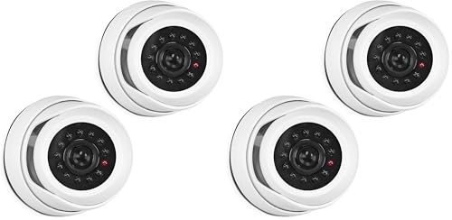 Fausse caméra CCTV dôme kwmobile caméra de surveillance factice sécurité maison intérieur avec LED
