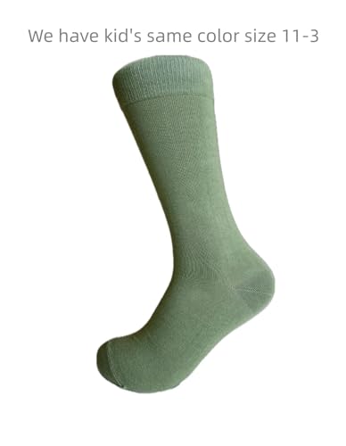 Triple M Plus Men's Dusty Sage Green Dress Socks3