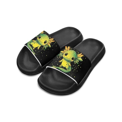 Kids Slide Sandals Axolotl Non-Slip Girls Boys Slides for Beach - Main Image