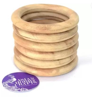 Asian Hobby Crafts Wooden Ring for Hobby Crafts Embroidery Dream Catchers 3" Inch (Pack of 6)