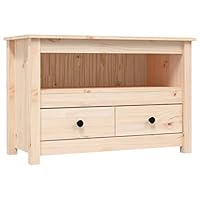 VidaXL TV Schrank Lowboard TV Möbel Tisch Board Sideboard Fernsehtisch Fernsehschrank HiFi-Schrank Weiß 158x40x49cm Massivholz Kiefer