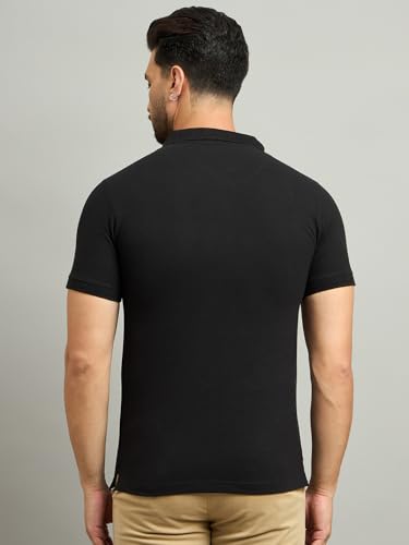 Image of Men's Half Sleeve Solid Cotton Polo T-Shirt | Premium Soft Fabric