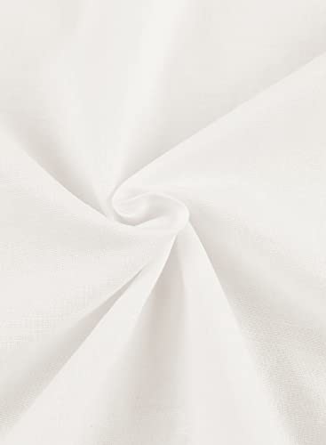 Jmierr Men's Cotton Linen Casual Stylish Button Down Shirt Lightweight Long Sleeve Business Dress Shirts Summer Beach Shirts Vacation Outfits For Men Old Money With Pocket, Us 40(M), White #TOP6