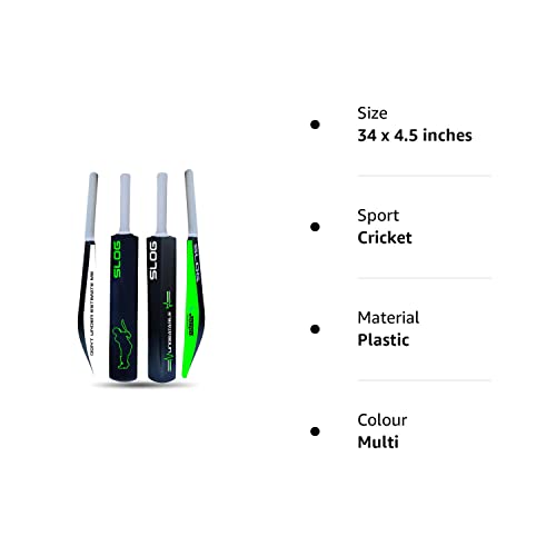 Jaspo Slog Heavy Duty Plastic Cricket Bat,Full Size (34” X 4.5”inches) Premium Bat For All Age
