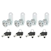 PATIKIL 4er Pack Schrank-Cam-Schloss Schlüssel 1-1/6" 30mm Chrom – Ansicht 1