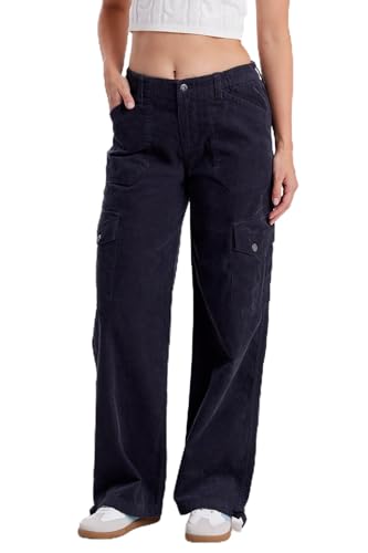 UNIONBAY Women's Corduroy Cargo Straight Leg Pant