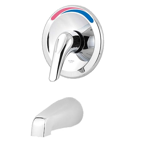 Pfister Pfirst Series 1-Handle Tub Filler Trim Kit with Lever Handle and Quick Connect Spout Polished Chrome Finish for Bathtub Faucet Installation and Replacement R890100
