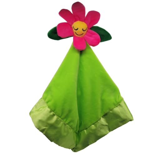 Image of Flower Lovey Blanket for Baby | Large 20 inch x 20 inch Baby Lovey for Girls | Cute Flower Security Blanket for Babies and Toddlers