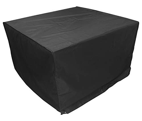 Woodside Heavy Duty Waterproof Rattan Cube Outdoor Furniture Cover, Black, Heavy Duty 600D Material, 5 YEAR GUARANTEE
