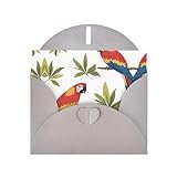 LLKGOT Tarjeta de felicitación con imagen de loro sobre un árbol, papel nacarado de alta calidad, diseño de efecto perla de doble cara