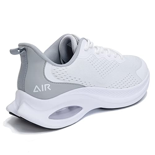 Qauppe Mens Air Athletic Running Shoes Trail Tennis Sneakers For Sport Gym Whitegrey Us7 #TOP5