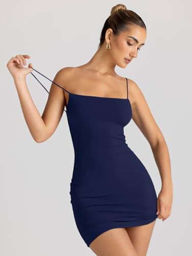Image of LILLUSORY Women's Mini Sexy Bodycon Dress 2026 Spring Summer Going Out Short Backless Party Club Dresses Y2k Clothes