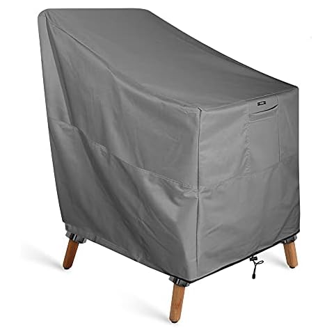 KHOMO GEAR - Patio Outdoor Furniture Chair Cover - Premium Heavy Duty - Grey Cover