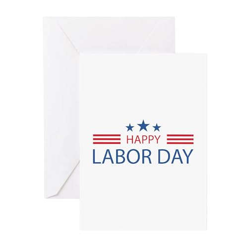 CafePress Happy Labor Day Folded Greeting Cards (10-pack) Matte