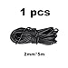 Lederschnur Rund 2mm×5m,Lederband Lederriemen Classic Kette,Lederschnur Lederband aus echt Leder für DIY Schmuck Wie Armbänder Handwerk Schlüsselband Armband Schmuck,Halsketten-Schwarz