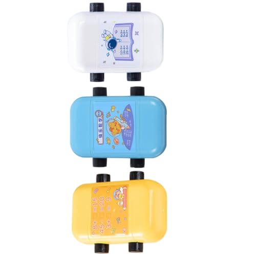 Sello de rodillo para matemáticas de plástico con impresión clara pack de 3 piezas para niños