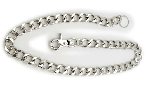 TrendyFashionJewelry Men Silver Color Metal Wallet Chain Thick Links Biker Extra Long Strand Strong Heavy Duty 31" Long4