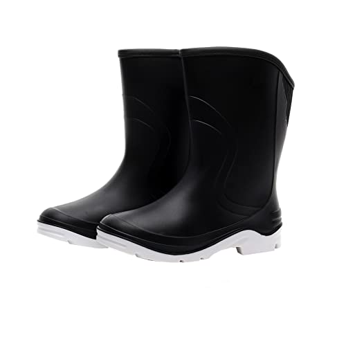 Kontai Women Half Calf Ankle Rubber Rainboots 2 Color Waterproof